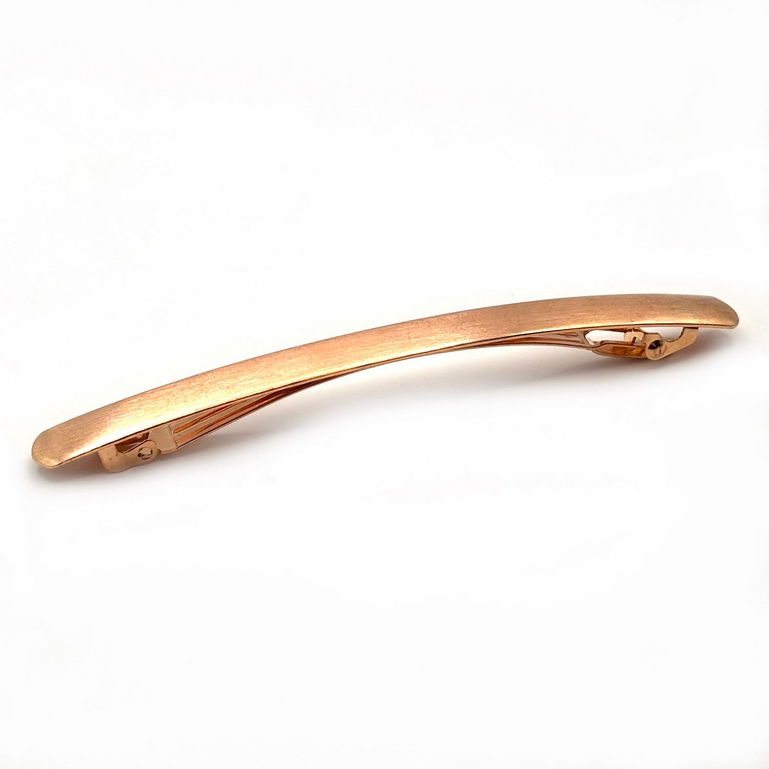 Barrette à cheveux longue 10.5cm metal brossé cuivre