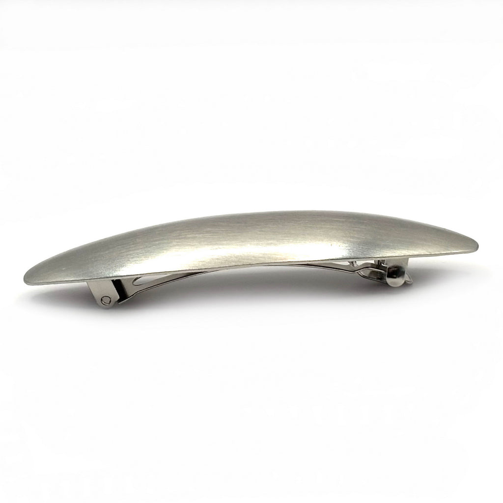 barrette cheveux ovale en métal mat