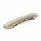 Barrette à cheveux arrondie 10cm métal brossé argent