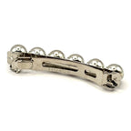 Barrette à cheveux boule 8cm argent, monture Clip paris pour cheveux fins