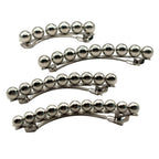 Barrettes cheveux boule 8cm argent