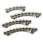 Barrettes cheveux longue avec perles argentées