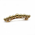 Barrette à cheveux 7 cm, perles dégressives dorées