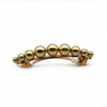 Barrette à cheveux 7 cm, perles dorées mat