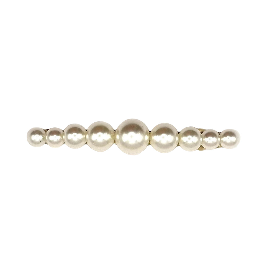 Barrette à cheveux 8 cm, perles nacrées progressives