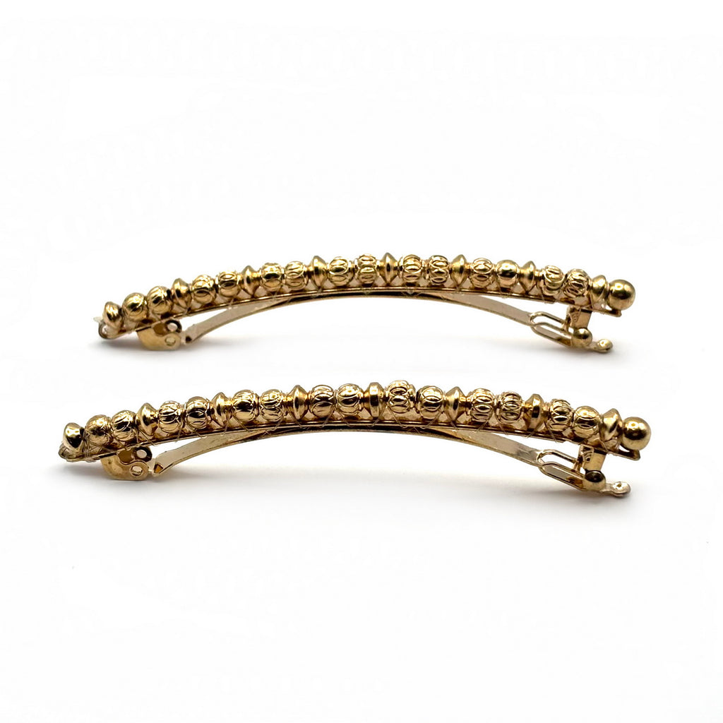 Barrette à cheveux antique fine 8cm – Doré