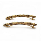 Barrette à cheveux antique fine 8cm – Doré