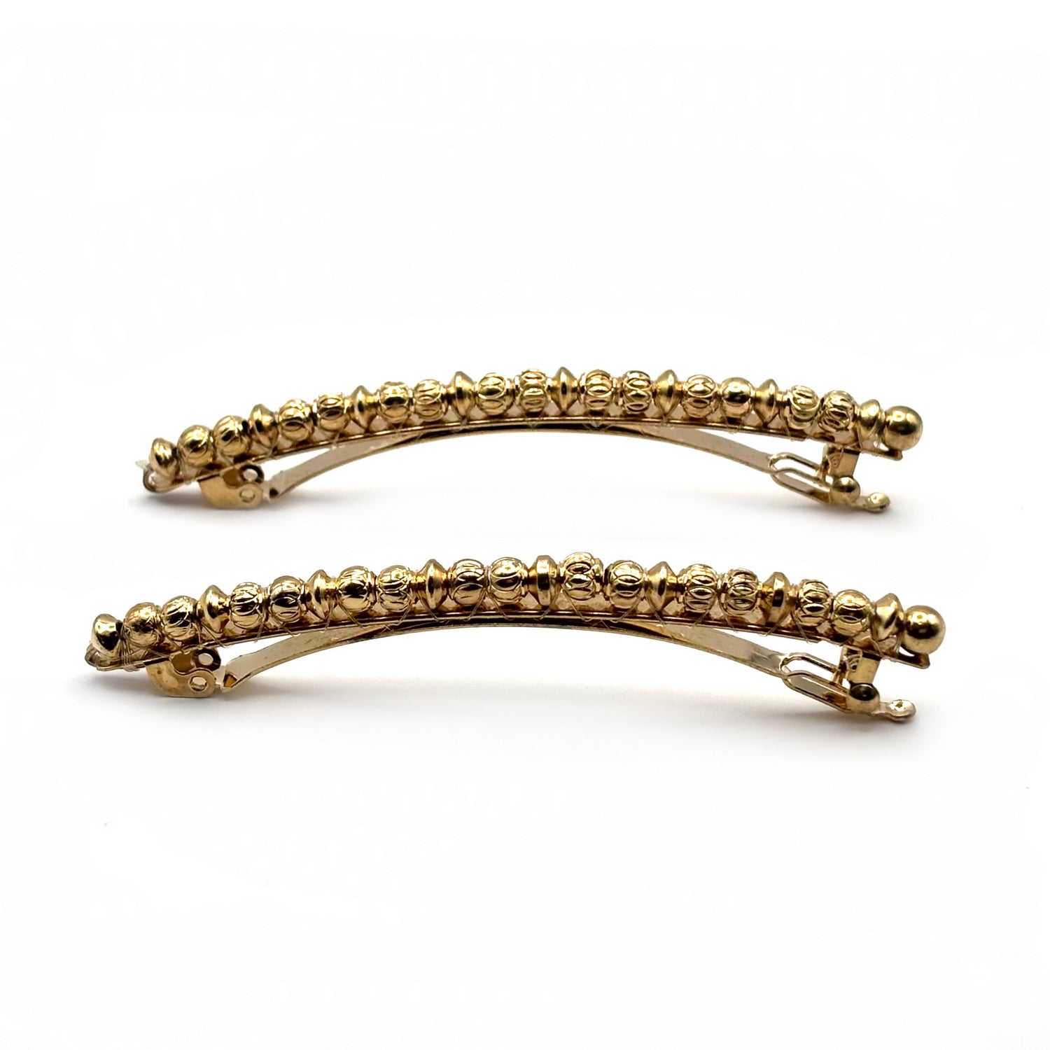 Barrette à cheveux antique fine 8cm – Doré