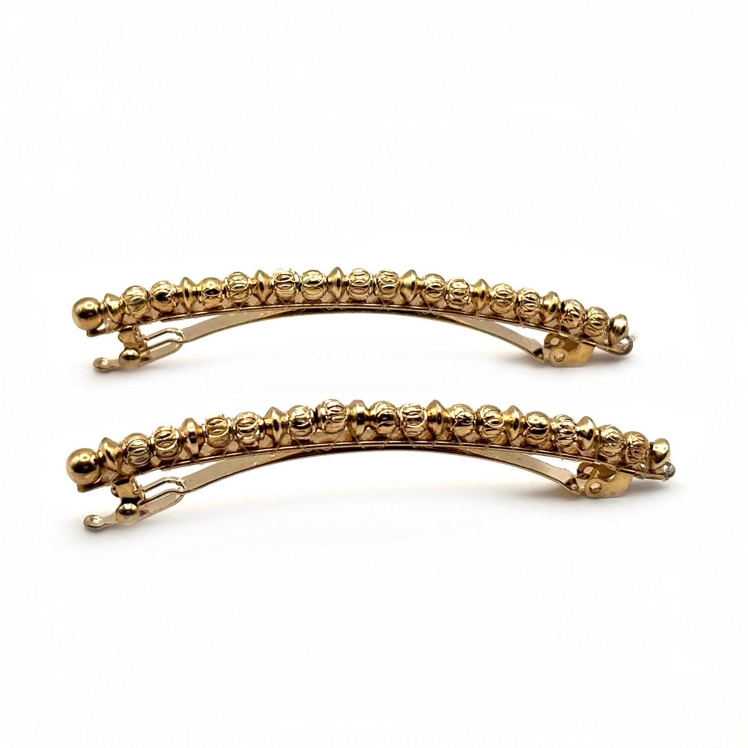 Barrette à cheveux antique fine 8cm – Doré