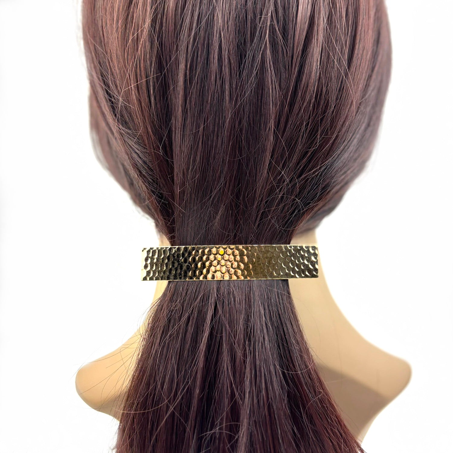 Barrette à cheveux moderne rectangulaire 9cm metal