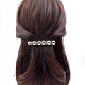 Barrette à cheveux boule 8cm argenté brillant