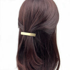 Barrette à cheveux moderne 6.5cm metal or