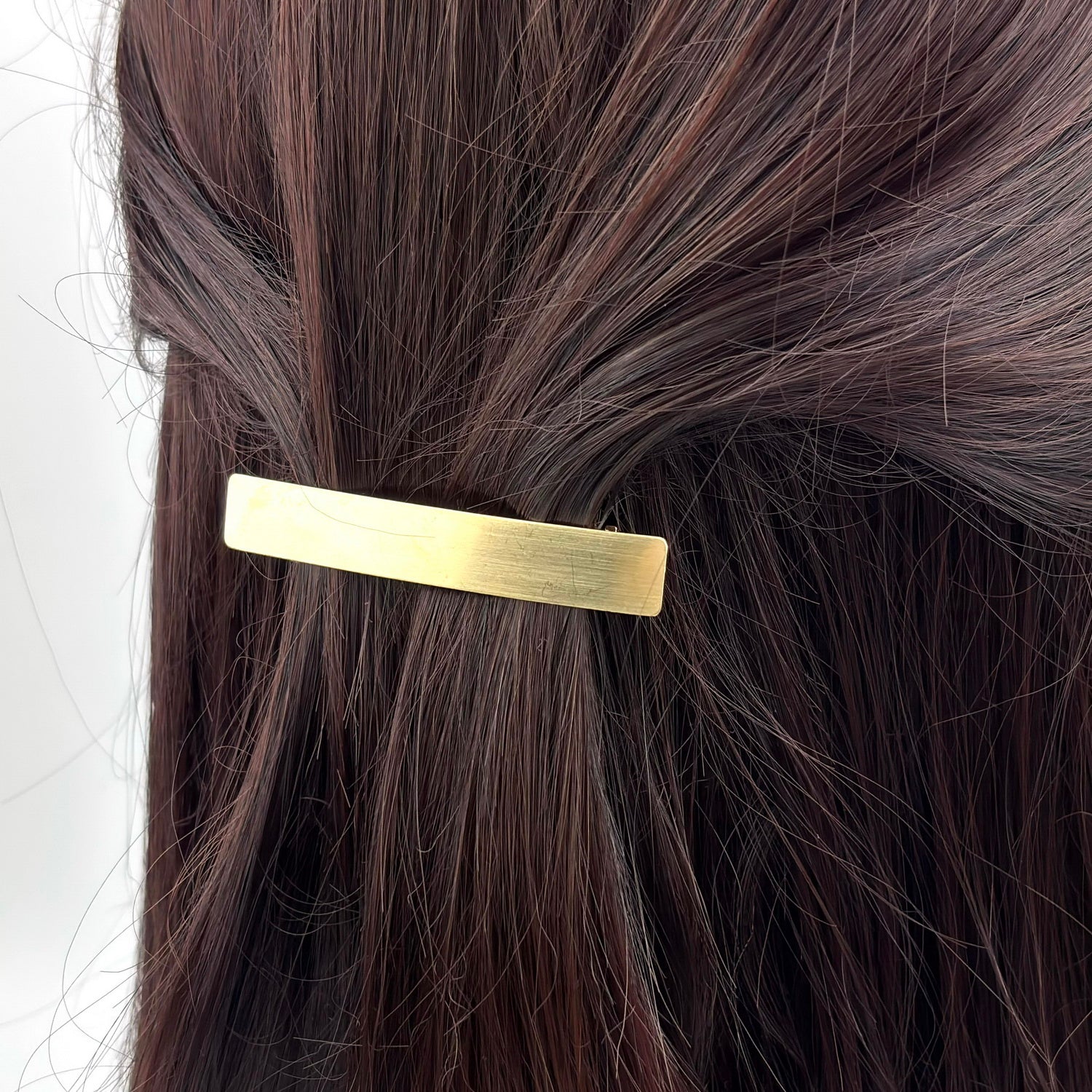 Barrette à cheveux moderne 6.5cm metal or
