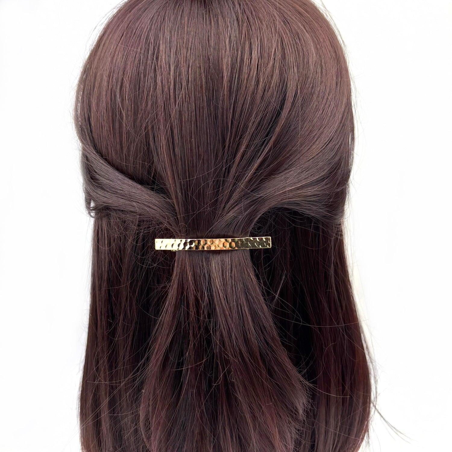 Barrette à cheveux design 6.5cm metal or