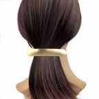Grande barrette à cheveux 10cm métal brossé or