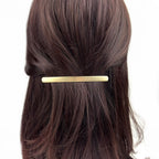 Barrette cheveux 10.5cm metal brossé or