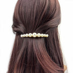 Barrette à cheveux 8.5cm, perles nacrées cheveux fins