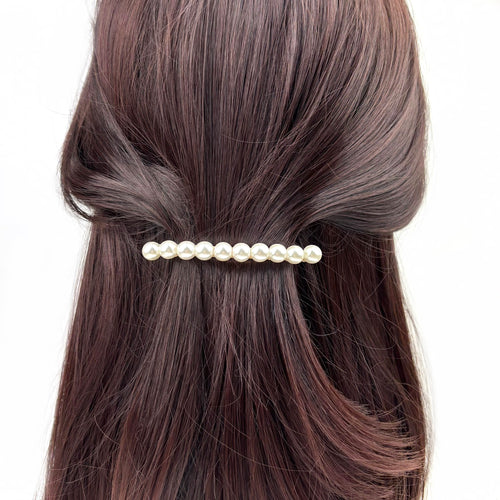 Barrette à cheveux 7cm, perles nacrées