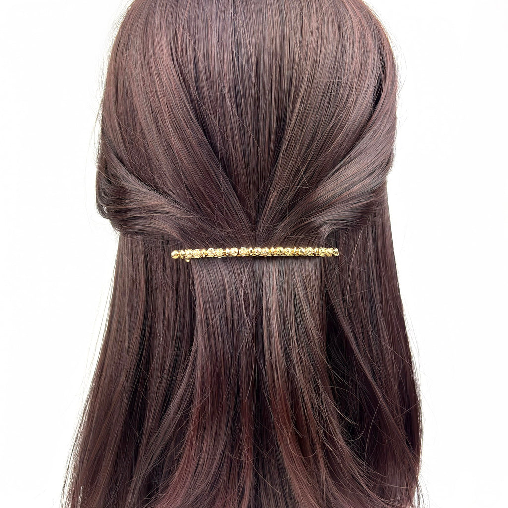 Barrette à cheveux antique fine 8cm – Doré