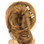 Grand pic à chignon 12cm noeud doré