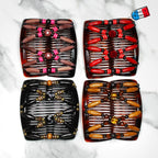 Peigne double cheveux - accessoire chignon en perles de bois 