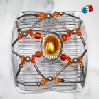 Peigne double cheveux élastique pour chignon - accessoire cheveux perlé made in France