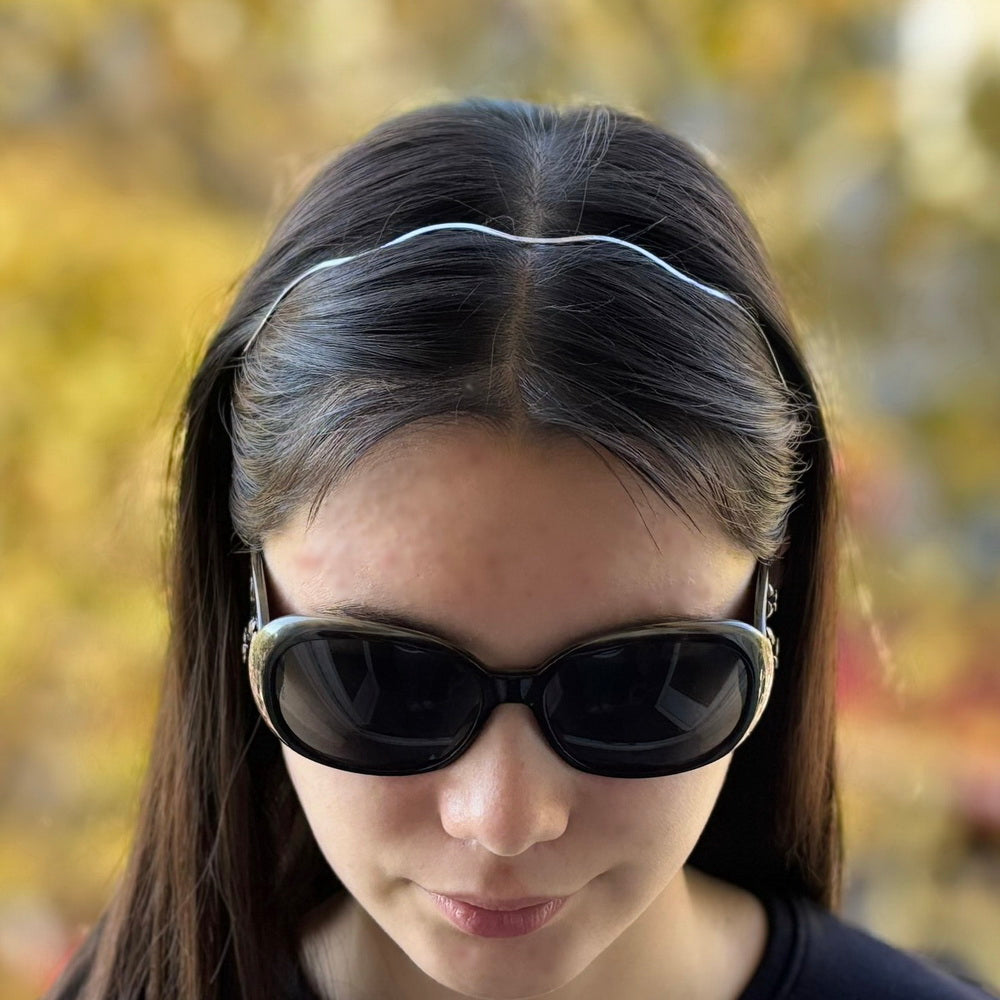 Serre-tête métal fin ondulé, accessoire cheveux