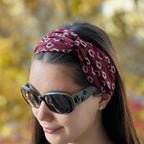 Bandeau cheveux croisé motif losange