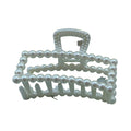 Pince crabe rectangulaire à perles 7 cm