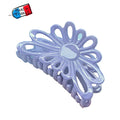 Pince à cheveux fleur 8cm bleu lavande – Made in France 