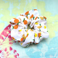 Gros chouchou satiné fruit orange 13 cm
