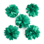 5 petites fleurs en tissu satiné 45mm cousues à la main