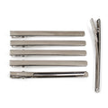10 Pinces cheveux crocodile plat en métal 8cmx0.5cm