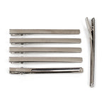 10 Pinces cheveux crocodile plat en métal 8cmx0.5cm