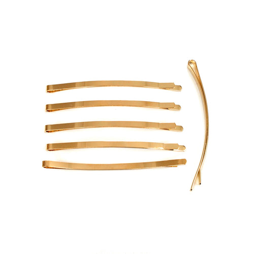10 Pinces à Cheveux Dorées 6,5 x 0,3 cm, Épingles Fines