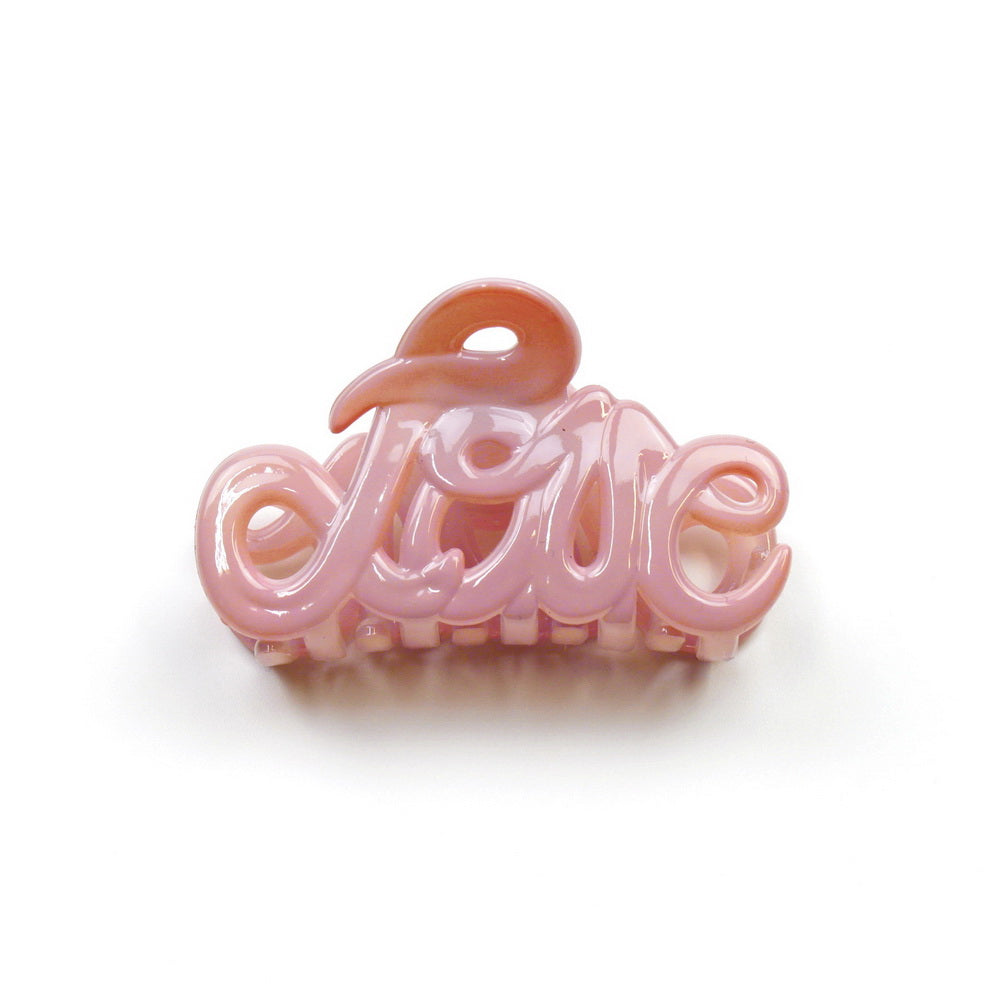 Petite pince cheveux "Love" Made in France 5.5cm, accessoire cheveux - rose pale