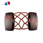 Double peigne cheveux élastique pour chignon perlé  made in France