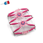 Peigne cheveux extensible pour chignon - accessoire cheveux fleur et perles made in France