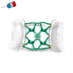 Double peigne cheveux élastique pour chignon avec fleur et perles made in France - ShuShu