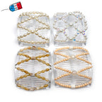 Peigne cheveux élastique - accessoire cheveux en perles  