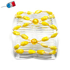 Peigne cheveux élastique - accessoire cheveux en perles colorées made in France