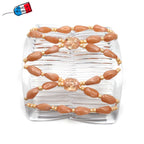 Peigne cheveux élastique - accessoire cheveux en perles colorées made in France