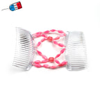Peigne cheveux élastique - accessoire cheveux en perles colorées made in France