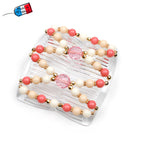 Double peignes cheveux élastique en perles colorées made in France - ShuShu