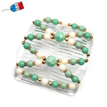 Double peignes cheveux élastique en perles colorées made in France - ShuShu