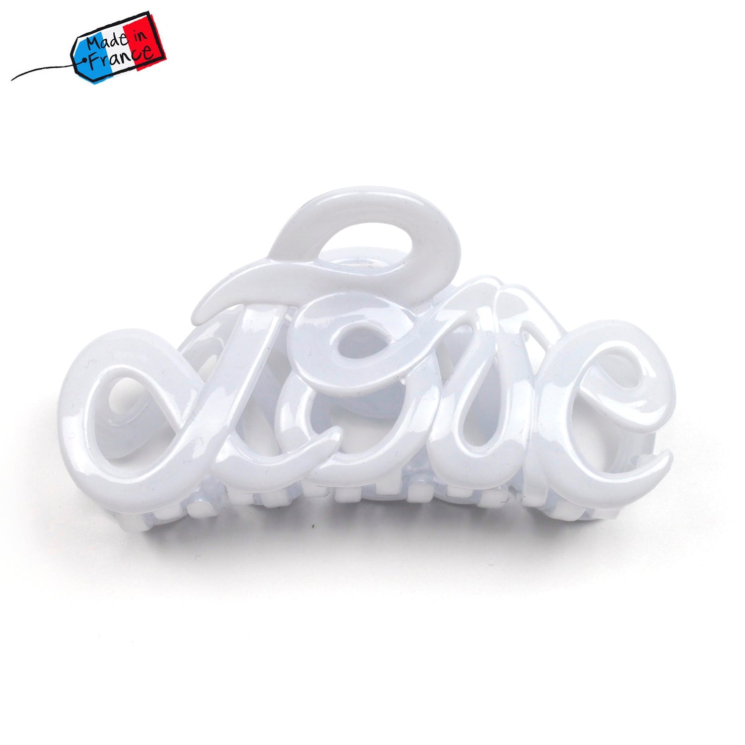 Pince cheveux "Love" en Acétate de celluloïd Made in France 8.5cm