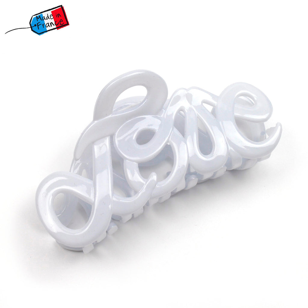 Pince cheveux "Love" en Acétate de celluloïd Made in France 8.5cm