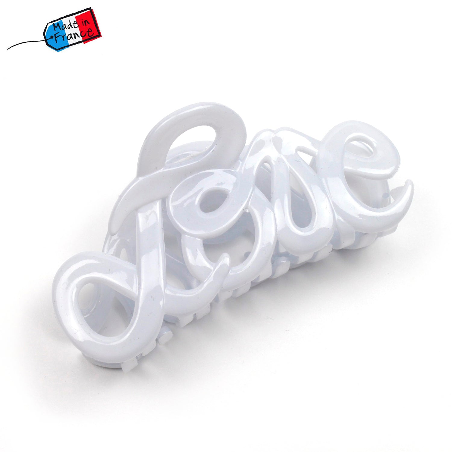 Pince cheveux "Love" en Acétate de celluloïd Made in France 8.5cm