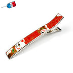 Grande pince cheveux crocodile 12.3cm papier japonais washi chat porte bonheur