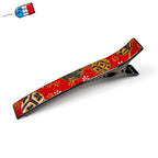 Grande pince cheveux longue 12.3cm avec papier japonais washi made in France